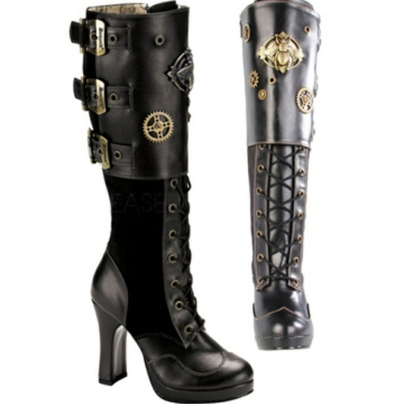 Demonia Shoes - New in box,  steam punk boots.